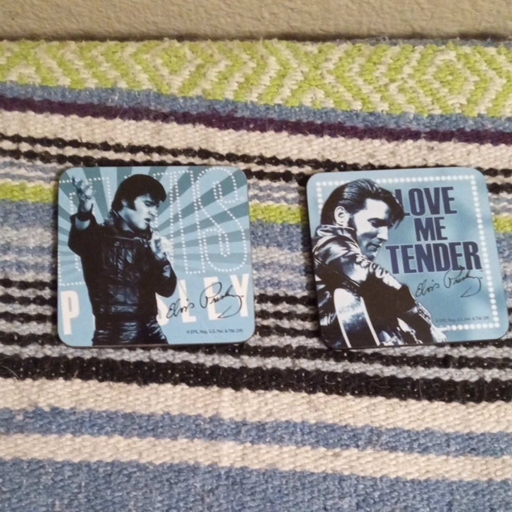 Blue Elvis Presley Coasters Set